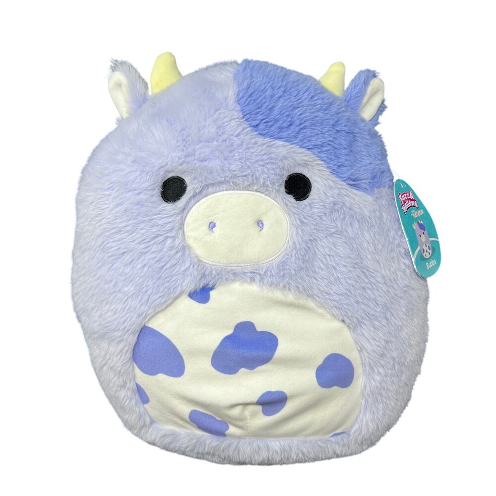 Squishmallow Bubba 12" Fuzzamallow Plush Purple Cow Fuzz a mallow NWT